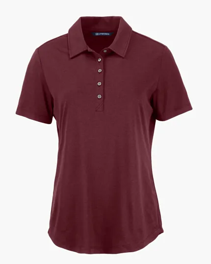 Coastline Recycled Double Peached Womens Polo — view 16
