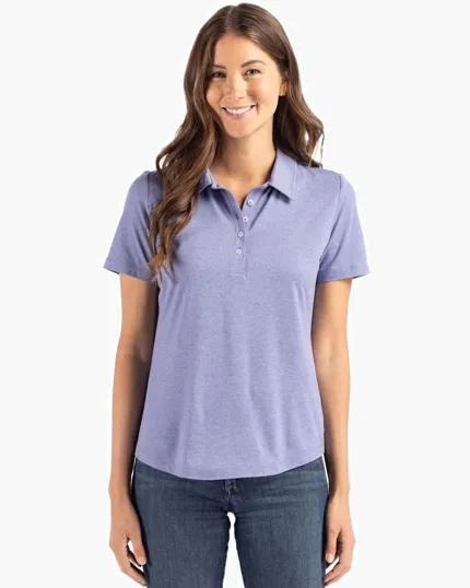 Coastline Recycled Double Peached Womens Polo — view 6