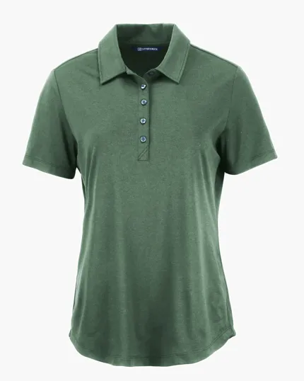 Coastline Recycled Double Peached Womens Polo — view 18