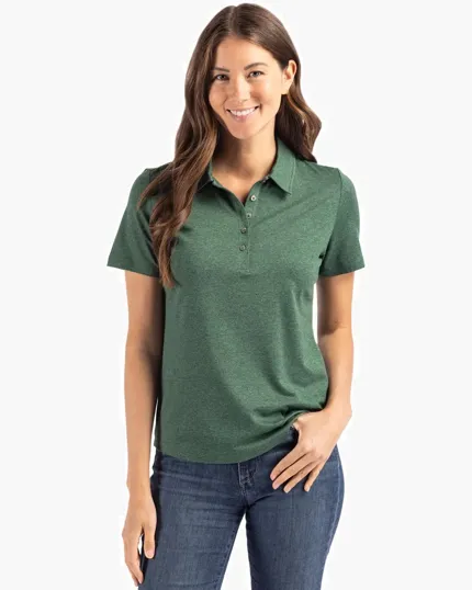 Coastline Recycled Double Peached Womens Polo — view 7