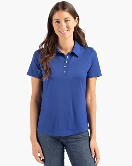 Coastline Recycled Double Peached Womens Polo — view 8