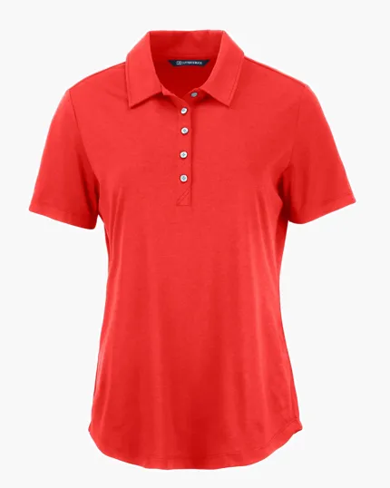 Coastline Recycled Double Peached Womens Polo — view 21