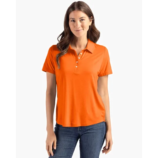 Coastline Recycled Double Peached Womens Polo — view 50
