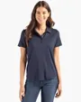 Coastline Recycled Double Peached Womens Polo — view 3