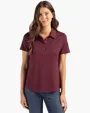 Coastline Recycled Double Peached Womens Polo — view 5