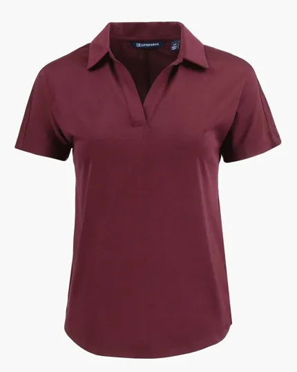 Coastline Recycled Double Peached Women's Dolman Polo — view 9