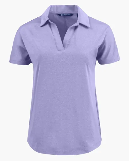 Coastline Recycled Double Peached Women's Dolman Polo — view 11