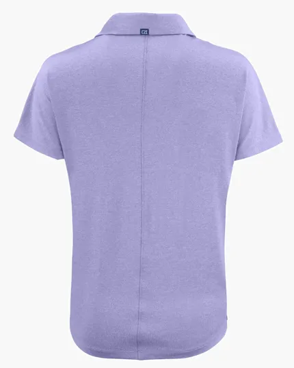 Coastline Recycled Double Peached Women's Dolman Polo — view 17