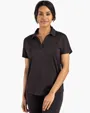 Coastline Recycled Double Peached Women's Dolman Polo — view 3