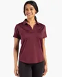 Coastline Recycled Double Peached Women's Dolman Polo — view 4