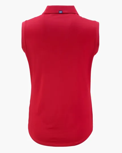 Forge Recycled Four-Way Stretch Womens Sleeveless Polo — view 16