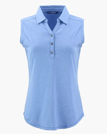 Forge Recycled Four-Way Stretch Womens Sleeveless Polo — view 7