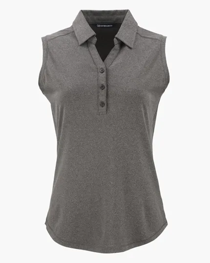 Forge Recycled Four-Way Stretch Womens Sleeveless Polo — view 8