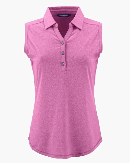 Forge Recycled Four-Way Stretch Womens Sleeveless Polo — view 11
