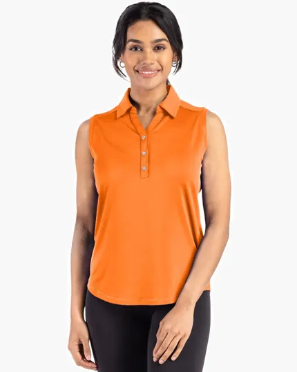 Forge Recycled Four-Way Stretch Womens Sleeveless Polo — view 31