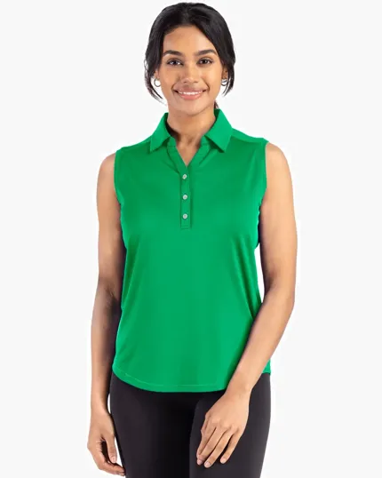 Forge Recycled Four-Way Stretch Womens Sleeveless Polo — view 32