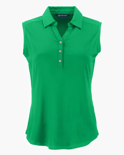 Forge Recycled Four-Way Stretch Womens Sleeveless Polo — view 33
