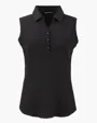 Forge Recycled Four-Way Stretch Womens Sleeveless Polo — view 5