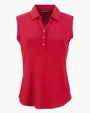 Forge Recycled Four-Way Stretch Womens Sleeveless Polo — view 6