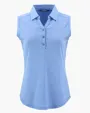 Forge Recycled Four-Way Stretch Womens Sleeveless Polo — view 7