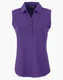 Forge Recycled Four-Way Stretch Womens Sleeveless Polo — view 9