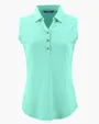 Forge Recycled Four-Way Stretch Womens Sleeveless Polo — view 10