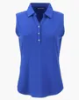 Forge Recycled Four-Way Stretch Womens Sleeveless Polo — view 12