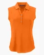 Forge Recycled Four-Way Stretch Womens Sleeveless Polo — view 34