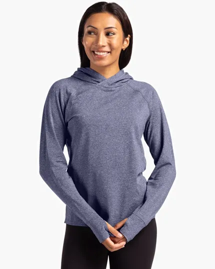 Adapt Recycled Soft Knit Stretch Women's Hooded Pullover — view 4