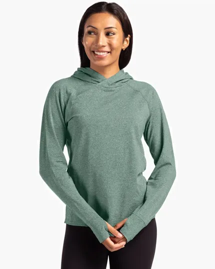 Adapt Recycled Soft Knit Stretch Women's Hooded Pullover — view 13