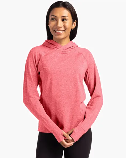 Adapt Recycled Soft Knit Stretch Women's Hooded Pullover — view 14
