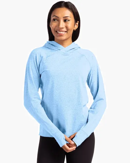Adapt Recycled Soft Knit Stretch Women's Hooded Pullover — view 15