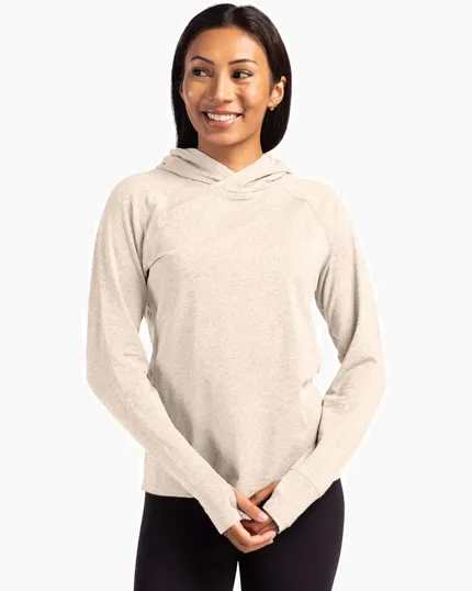 Adapt Recycled Soft Knit Stretch Women's Hooded Pullover — view 17