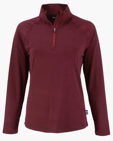 Coastline Recycled Double Peached Women's Quarter Zip Pullover — view 14