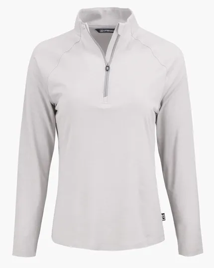 Coastline Recycled Double Peached Women's Quarter Zip Pullover — view 15