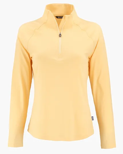 Coastline Recycled Double Peached Women's Quarter Zip Pullover — view 17