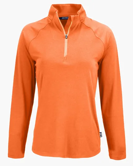 Coastline Recycled Double Peached Women's Quarter Zip Pullover — view 38