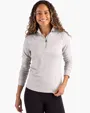 Coastline Recycled Double Peached Women's Quarter Zip Pullover — view 4