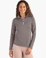 Coastline Recycled Double Peached Women's Quarter Zip Pullover — view 8