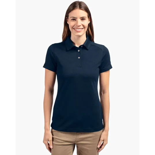 Advantage Recycled Cotton-Blend Pique Women's Polo — view 3