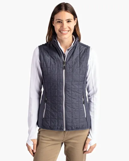 Rainier Recycled Insulated Puffer Women's Full Zip Vest — view 2