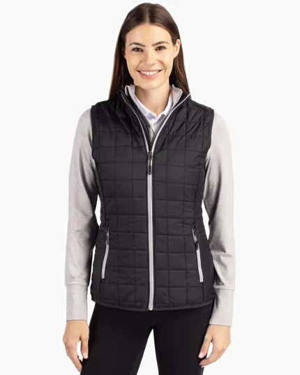 Rainier Recycled Insulated Puffer Women's Full Zip Vest — view 3