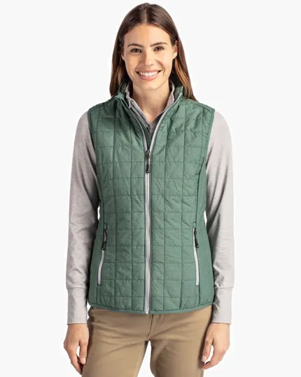 Rainier Recycled Insulated Puffer Women's Full Zip Vest — view 5