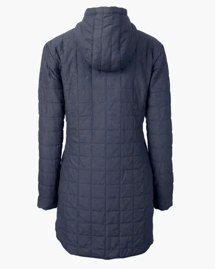 Rainier Recycled Insulated Puffer Women's Full Zip Hooded Long Coat — view 6