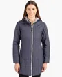 Rainier Recycled Insulated Puffer Women's Full Zip Hooded Long Coat