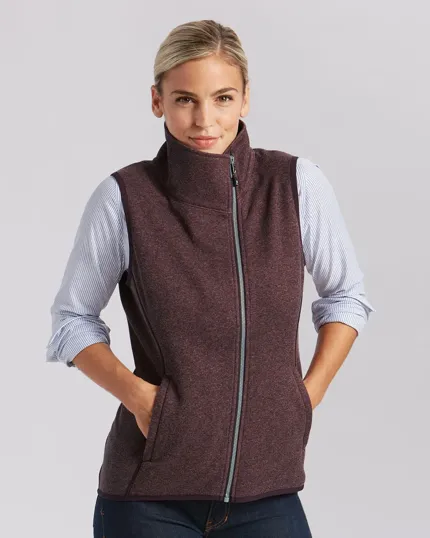 Mainsail Sweater-Knit Women's Full Zip Asymmetrical Vest