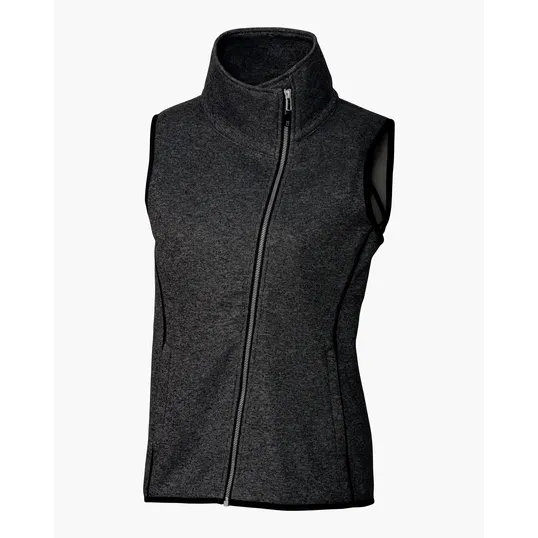 Mainsail Sweater-Knit Women's Full Zip Asymmetrical Vest — view 11