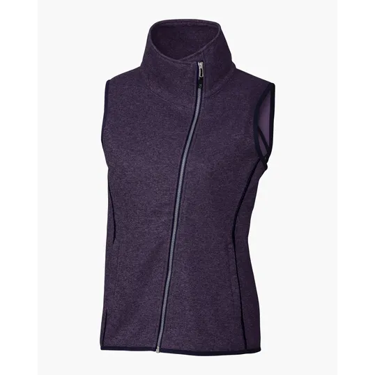 Mainsail Sweater-Knit Women's Full Zip Asymmetrical Vest — view 12