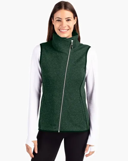 Mainsail Sweater-Knit Women's Full Zip Asymmetrical Vest — view 6