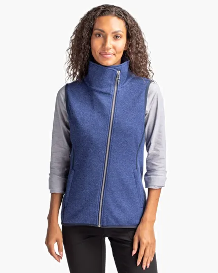 Mainsail Sweater-Knit Women's Full Zip Asymmetrical Vest — view 9